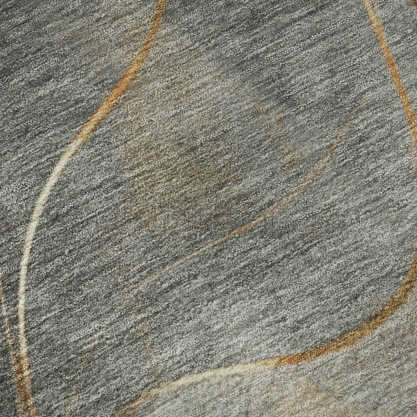 HomeRoots 5' X 8' Abstract Gray Silver Coral Washable Area Rug with UV Protection - Stylish & Durable Design 696592