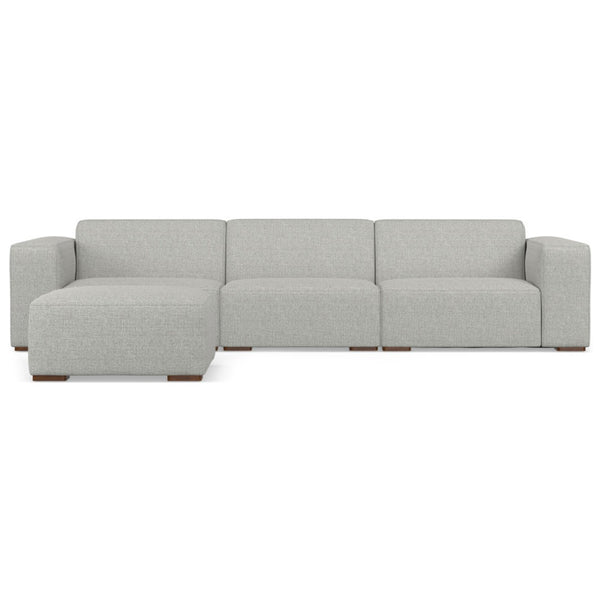 English Elm Rex 3-Seater Sofa & Ottoman Set - Eco-Friendly, Handcrafted Comfort In Pale Gray Performance Fabric B136P199263-GIGA