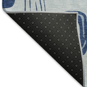 HomeRoots 8' X 10' Blue Sky Geometric Washable Area Rug - UV Protected, Stain Resistant for High-Traffic Spaces 696642