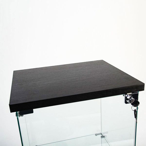 English Elm Tempered Glass Display Cabinet - Versatile Wine, Storage & File Cabinet With Led Light, Adjustable Feet W3155P268117-GIGA