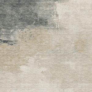 HomeRoots 5' X 8' Abstract Washable Area Rug in Beige, Ivory & Gray - Durable, UV-Protected & Stylish Design! 696682