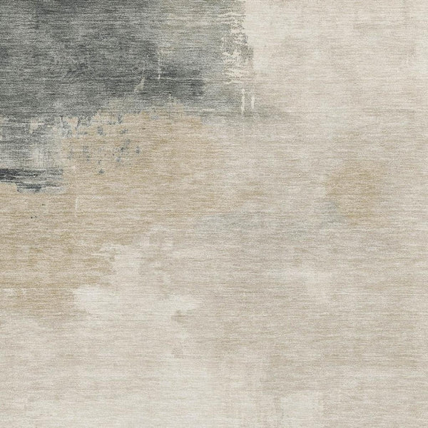 HomeRoots 8' X 10' Modern Abstract Beige Ivory Gray Washable Area Rug with UV Protection for High Traffic Spaces 696684