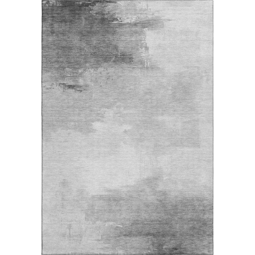 HomeRoots 8' X 10' Gray And Silver Abstract Washable Area Rug - Durable, Stain Resistant, UV Protected Style! 696690