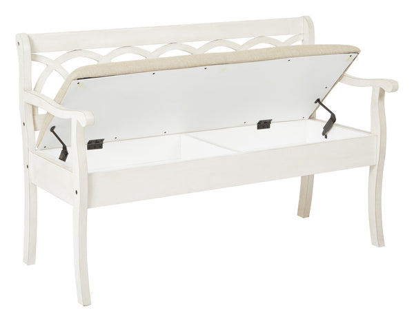 OSP Home Furnishings Coventry Storage Bench White