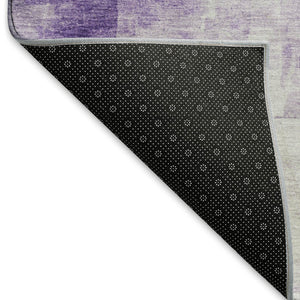 HomeRoots 10' X 14' Abstract Lavender Silver Gray Area Rug - Washable, UV Protected, Durable, Stylish Design 696716