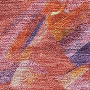 HomeRoots 5' Washable Gold Yellow and Teal Abstract Area Rug with UV Protection for Vibrant Living Spaces 696724