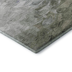 HomeRoots 5' X 8' Contemporary Lavender Gray & Silver Abstract Washable Area Rug with UV Protection & Style 696730
