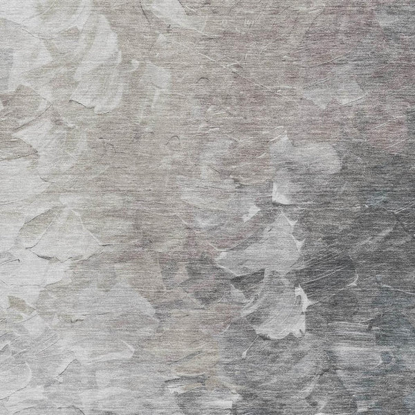 HomeRoots 8' X 10' Taupe Gray & Silver Abstract Washable Area Rug - UV Protected, Soft, & Durable for Living Spaces 696744