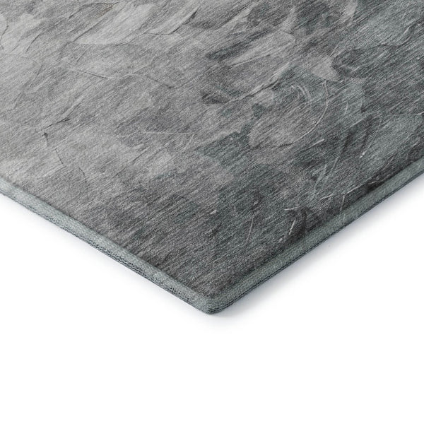 HomeRoots 9' X 12' Stylish Taupe Gray & Silver Abstract Area Rug - Washable, UV-Protected, Family-Friendly Design 696745