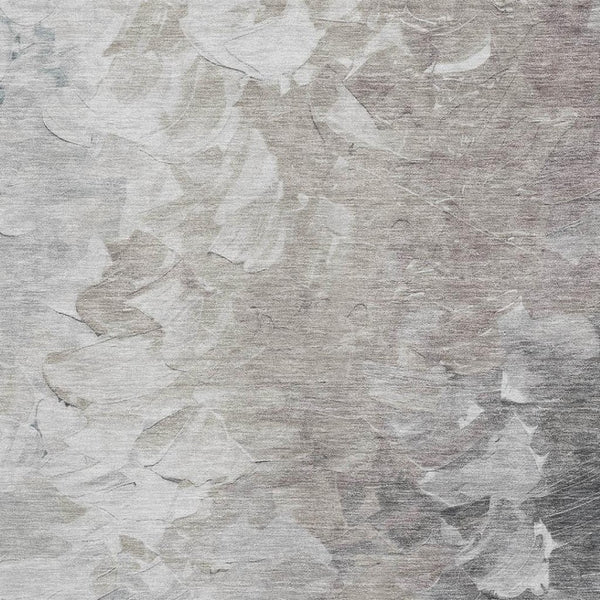 HomeRoots 10' X 14' Taupe Gray & Silver Abstract Washable Area Rug - Stain Resistant & UV Protected Elegance 696746