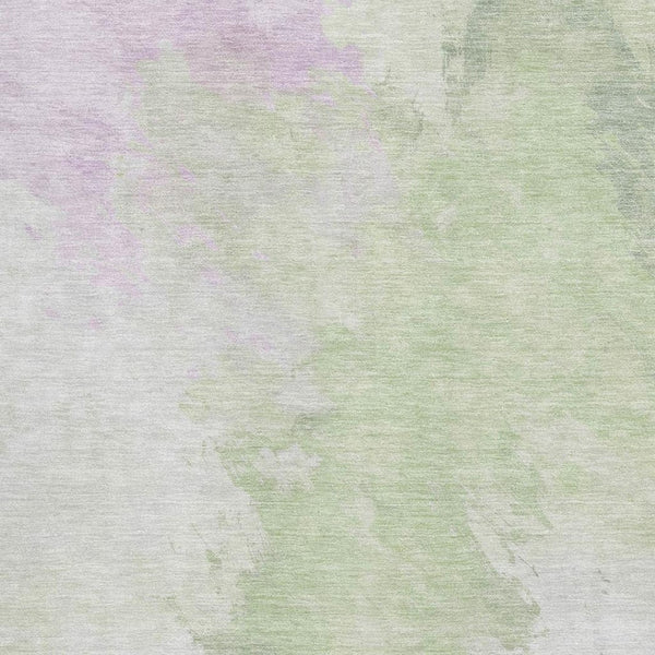 HomeRoots 9' X 12' Stylish Artichoke Green Abstract Area Rug - Washable, UV-Protected, and Kid-Friendly Design! 696751