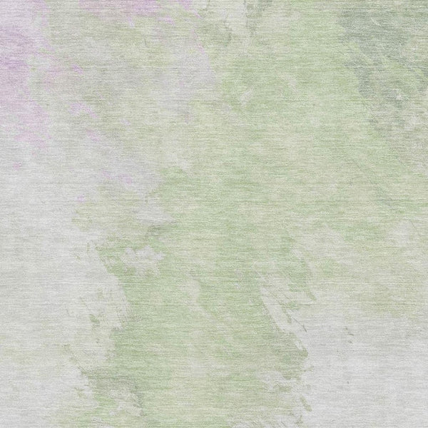 HomeRoots 10' X 14' Artichoke Green & Lavender Abstract Area Rug – Washable, UV-Protected, Durable Design! 696752