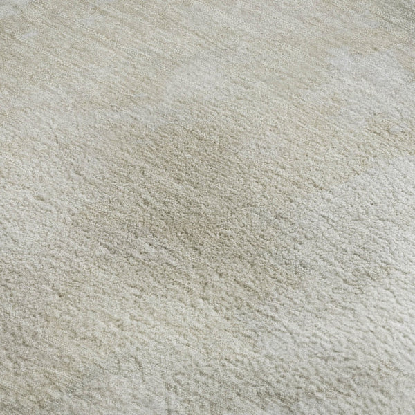 HomeRoots 9' X 12' Abstract Beige and Ivory Washable Area Rug with UV Protection for High-Traffic Spaces 696757