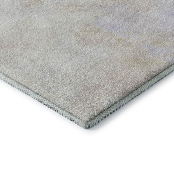 HomeRoots 10' X 14' Beige and Ivory Abstract Area Rug - Durable, Washable, UV Protected for Stylish Living Spaces 696758