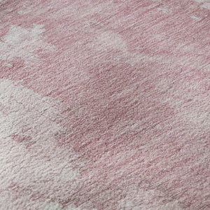 HomeRoots 5' X 8' Blush Blue Ivory Abstract Area Rug - Washable, UV Protected, Perfect for Modern Homes! 696760