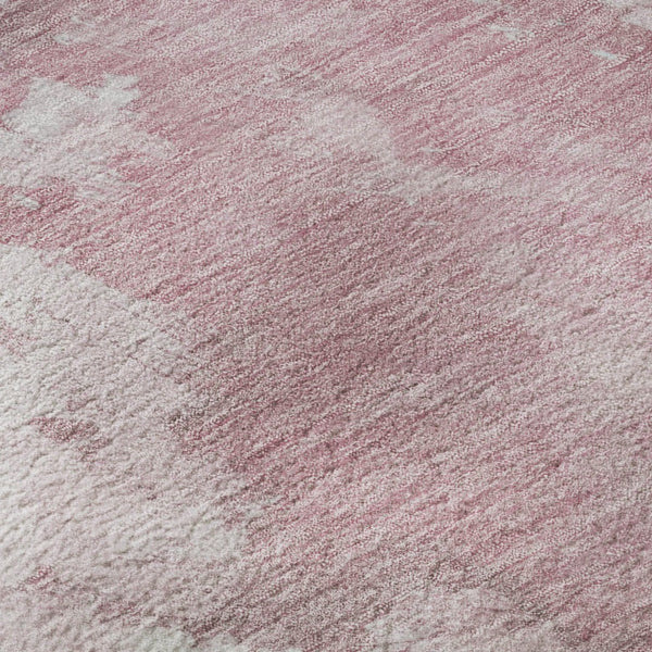 HomeRoots 5' X 8' Blush Blue Ivory Abstract Area Rug - Washable, UV Protected, Perfect for Modern Homes! 696760