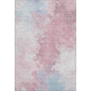 HomeRoots 8' X 10' Blush Blue Abstract Area Rug - Soft, Washable, Stain-Resistant with UV Protection & Non-Slip Backing 696762