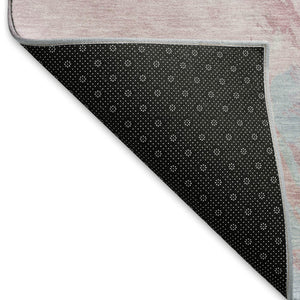 HomeRoots 8' X 10' Blush Blue Abstract Area Rug - Soft, Washable, Stain-Resistant with UV Protection & Non-Slip Backing 696762