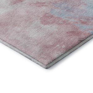 HomeRoots 8' X 10' Blush Blue Abstract Area Rug - Soft, Washable, Stain-Resistant with UV Protection & Non-Slip Backing 696762