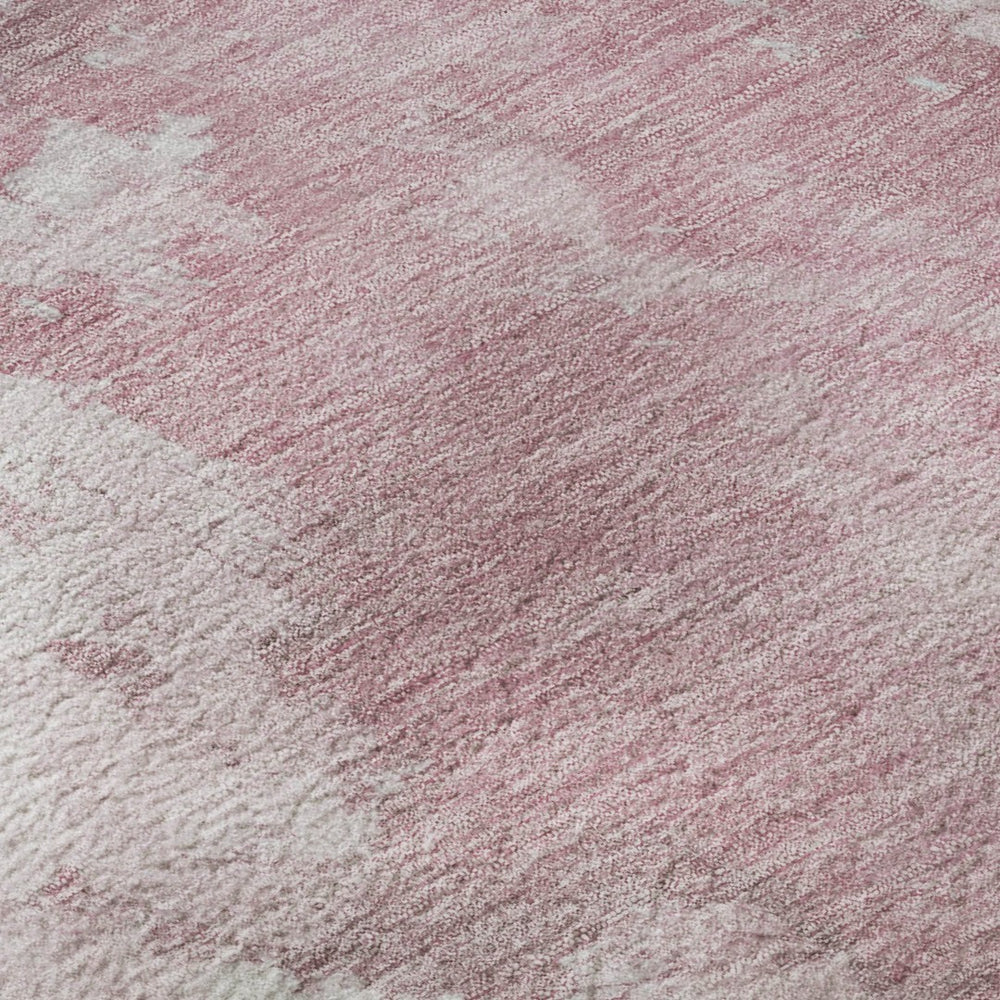 HomeRoots 8' X 10' Blush Blue Abstract Area Rug - Soft, Washable, Stain-Resistant with UV Protection & Non-Slip Backing 696762