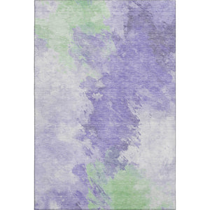 HomeRoots 8' X 10' Soft Abstract Lavender and Mint Area Rug - Washable, UV Protected, Ideal for Busy Homes! 696774