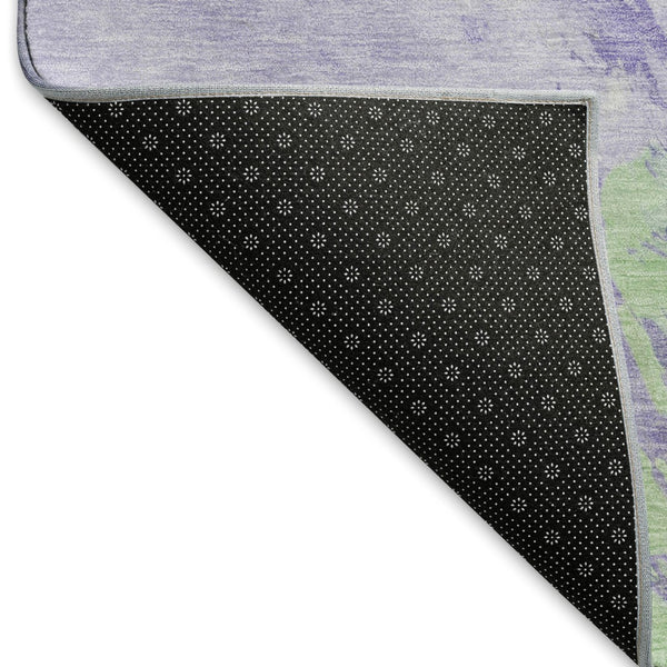 HomeRoots 8' X 10' Soft Abstract Lavender and Mint Area Rug - Washable, UV Protected, Ideal for Busy Homes! 696774