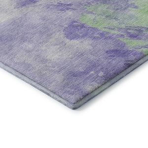 HomeRoots 8' X 10' Soft Abstract Lavender and Mint Area Rug - Washable, UV Protected, Ideal for Busy Homes! 696774