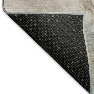 HomeRoots 9' X 12' Abstract Coffee Ivory & Gray Area Rug – Washable, UV Protected, Stain-Resistant Design! 696781