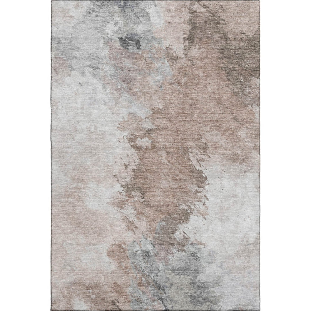 HomeRoots 10' X 14' Coffee Ivory & Gray Abstract Area Rug - Durable, Washable, UV Protected for Busy Homes 696782