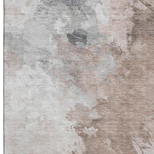 HomeRoots 10' X 14' Coffee Ivory & Gray Abstract Area Rug - Durable, Washable, UV Protected for Busy Homes 696782