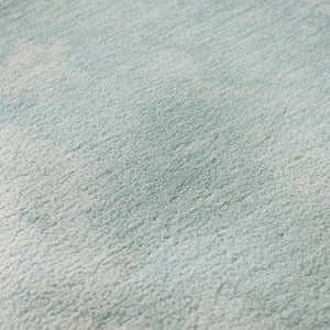 HomeRoots 8' X 10' Pale Aqua Gray & Ivory Abstract Area Rug - Washable, UV Protected, Perfect for High-Traffic Homes 696786