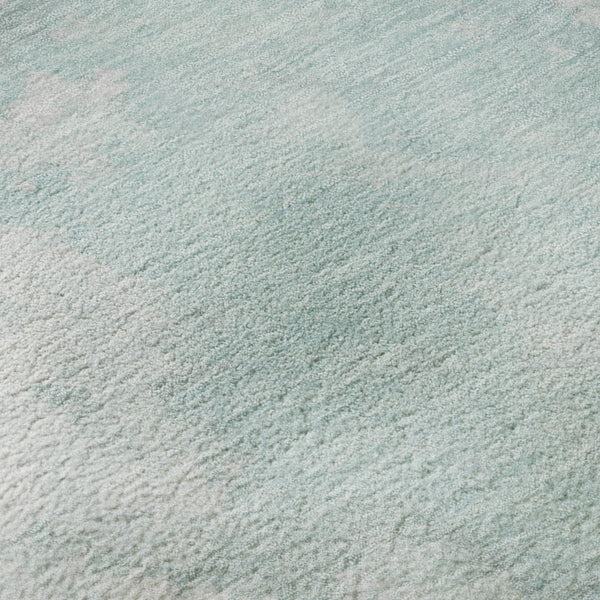 HomeRoots 8' X 10' Pale Aqua Gray & Ivory Abstract Area Rug - Washable, UV Protected, Perfect for High-Traffic Homes 696786