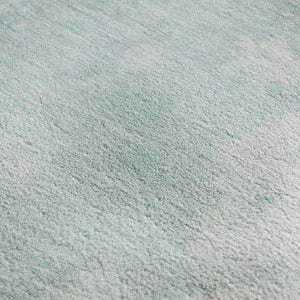 HomeRoots 10' Pale Aqua Gray Ivory Abstract Washable Area Rug - UV Protected, Stain Resistant, Easy Care! 696788