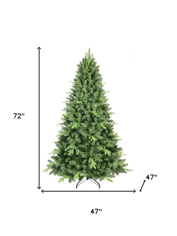 HomeRoots 6' Full Lifelike Spruce Christmas Tree - Classic Holiday Decor with 1,339 Branch Tips for Festive Charm 696942
