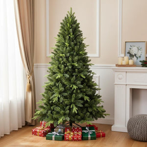 HomeRoots 6' Full Lifelike Spruce Christmas Tree - Classic Holiday Decor with 1,339 Branch Tips for Festive Charm 696942