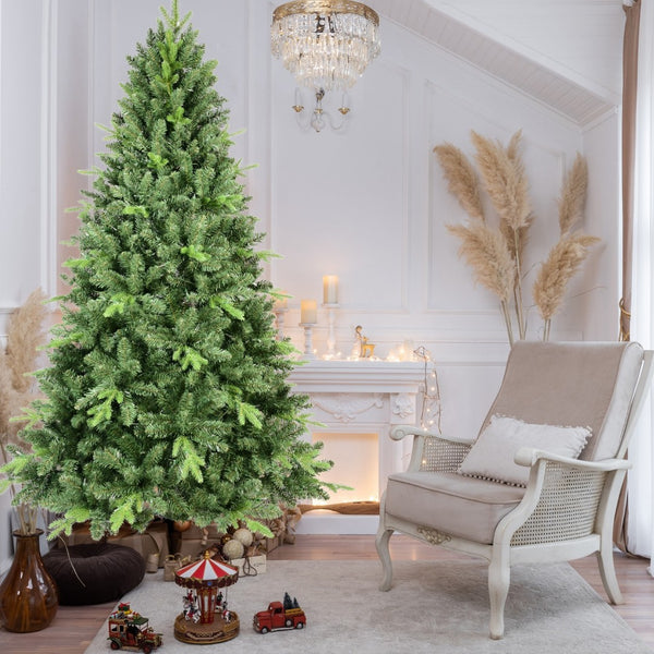 HomeRoots 7.5' Full Spruce Christmas Tree – Lush, Realistic Design with Easy Assembly & Customizable Decor Options 696944
