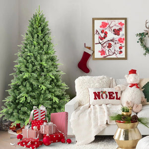 HomeRoots 7.5' Full Spruce Christmas Tree – Lush, Realistic Design with Easy Assembly & Customizable Decor Options 696944