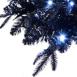 HomeRoots 9' Black Pre-Lit Spruce Christmas Tree - Modern, Full Design with 750 LED Lights for Stunning Holiday Decor 696951