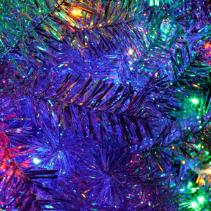 HomeRoots 4' Silver Pre-Lit Frosted Spruce Christmas Tree - Elegant, Compact Design for Festive Holiday Cheer! 696954
