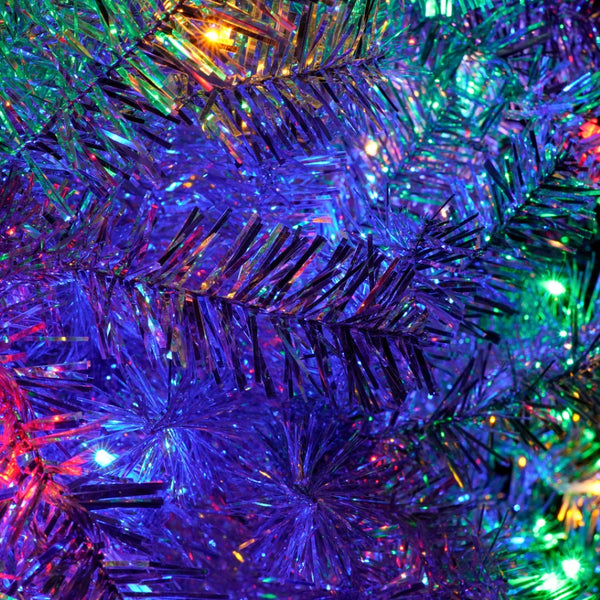 HomeRoots 4' Silver Pre-Lit Frosted Spruce Christmas Tree - Elegant, Compact Design for Festive Holiday Cheer! 696954
