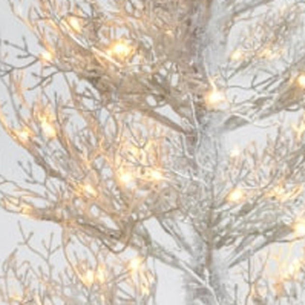 HomeRoots 6' White Pre Lit Frosted Spruce Christmas Tree - Elegant, Realistic, Easy Setup & Warm LED Glow 696957