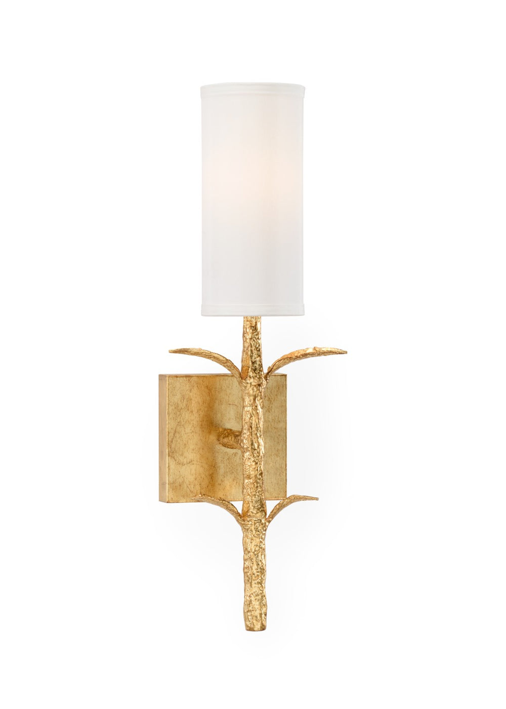 Chelsea House Single Petite Dyer Sconce In Gold Leaf — Sculptural Branch Wall Light, 19" H Compact Ambient Glow 69696