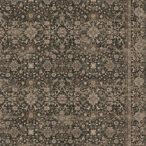 HomeRoots 8' Floral Medallion Area Rug in Brown and Beige - Washable, Durable, Non-Slip Design for Homes 8' X 10' 696964