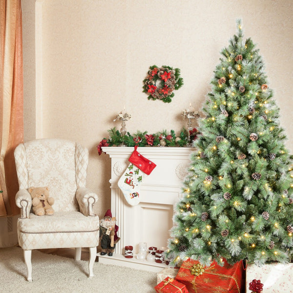 HomeRoots 5' Full Pine Christmas Tree with Realistic Pinecones for Easy Setup and Year-Round Festive Charm 60 696967