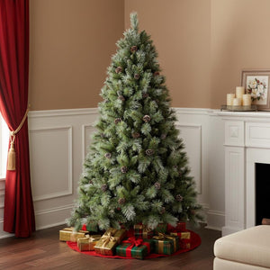 HomeRoots 5' Full Pine Christmas Tree with Realistic Pinecones for Easy Setup and Year-Round Festive Charm 96 696968