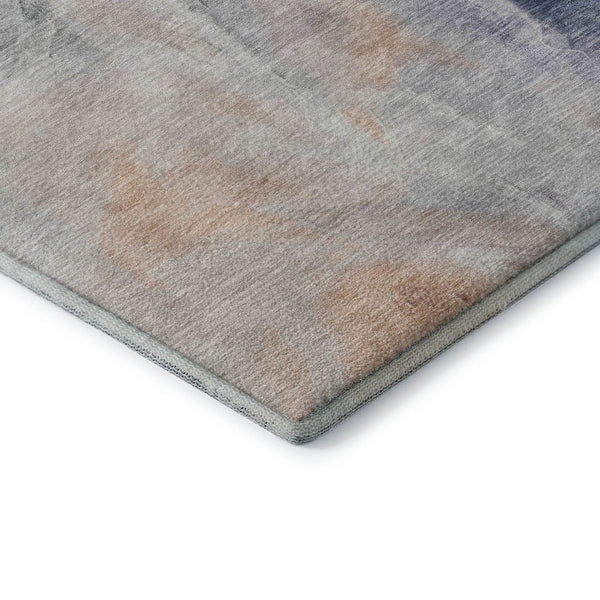 HomeRoots 9' X 12' Washable Linen-Peach & Ivory Abstract Area Rug with UV Protection for Modern Spaces 696988