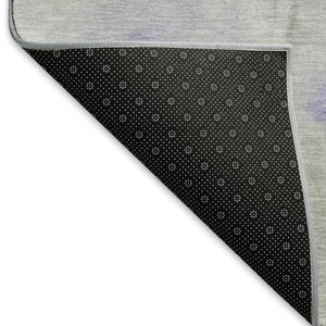 HomeRoots 8' X 10' Elegant Lavender Gray & Silver Abstract Area Rug - Stain Resistant, UV Protected, Durable Design 696993