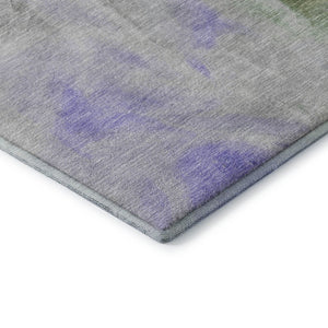 HomeRoots 8' X 10' Elegant Lavender Gray & Silver Abstract Area Rug - Stain Resistant, UV Protected, Durable Design 696993