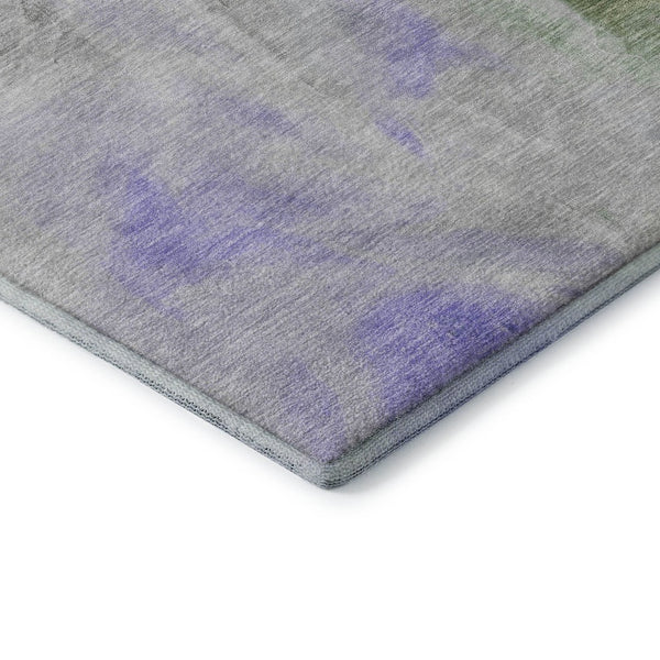 HomeRoots 8' X 10' Elegant Lavender Gray & Silver Abstract Area Rug - Stain Resistant, UV Protected, Durable Design 696993