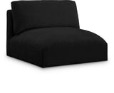 Ease Black Polyester Fabric Armless 696Black-Armless Meridian Furniture